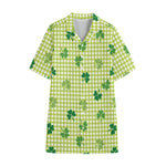 St. Patrick's Day Buffalo Plaid Print Cotton Hawaiian Shirt