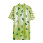 St. Patrick's Day Buffalo Plaid Print Cotton Hawaiian Shirt