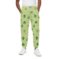 St. Patrick's Day Buffalo Plaid Print Cotton Sweatpants