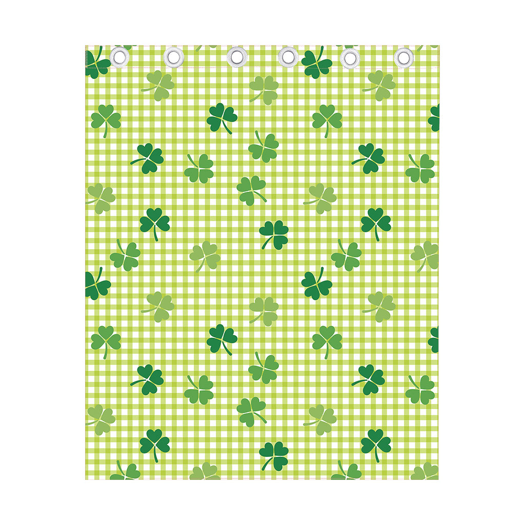 St. Patrick's Day Buffalo Plaid Print Curtain