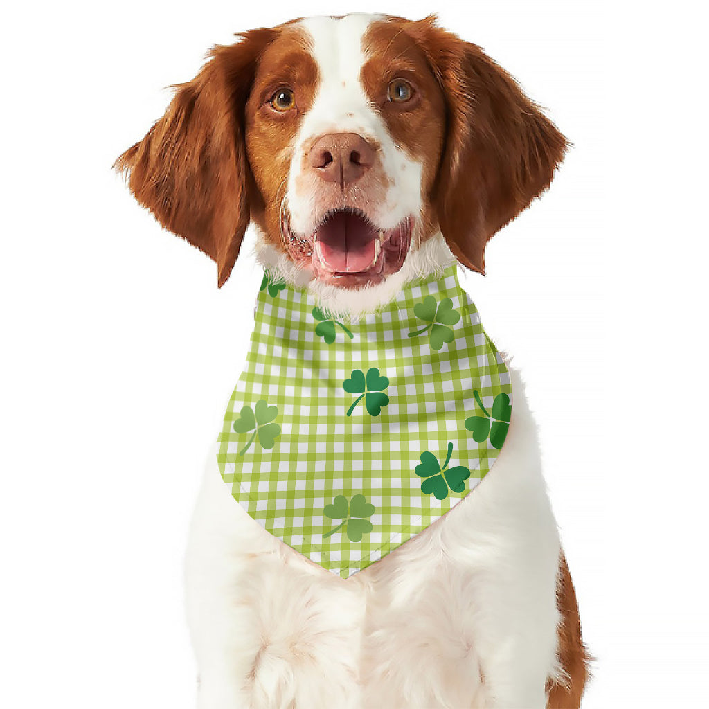 St. Patrick's Day Buffalo Plaid Print Dog Bandana