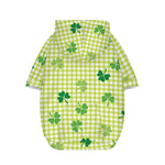 St. Patrick's Day Buffalo Plaid Print Dog Zip Up Hoodie
