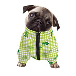 St. Patrick's Day Buffalo Plaid Print Dog Zip Up Jacket