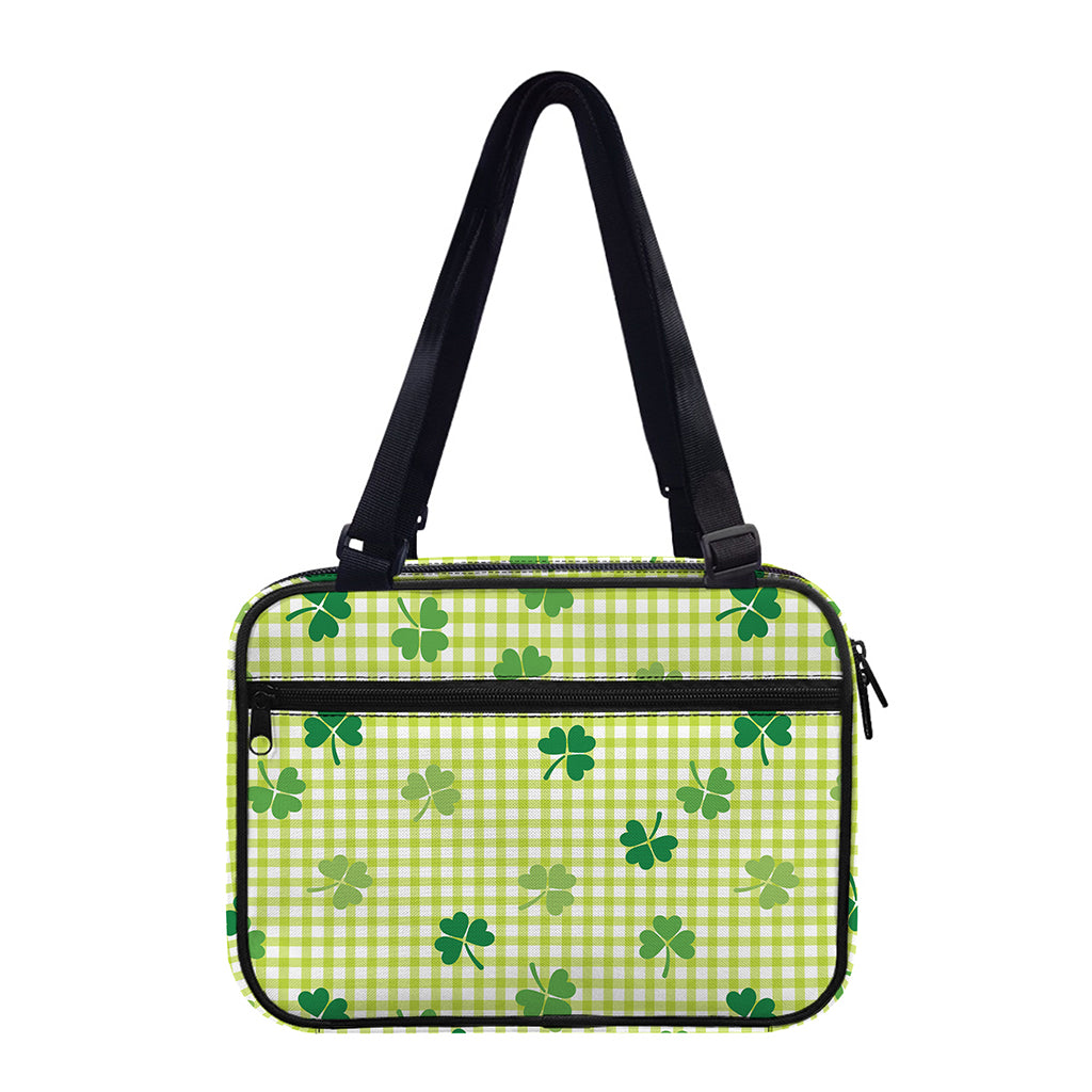 St. Patrick's Day Buffalo Plaid Print Double Strap Bible Bag