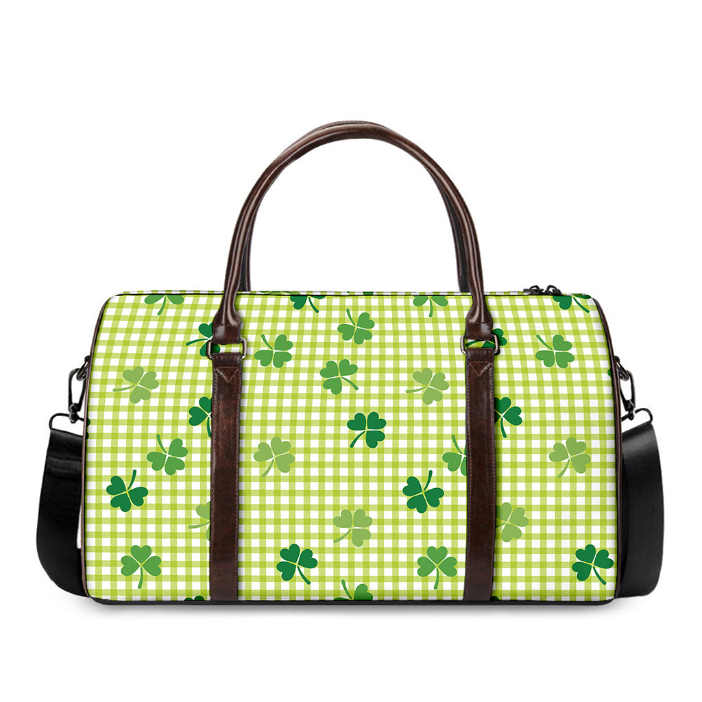 St. Patrick's Day Buffalo Plaid Print Duffle Bag