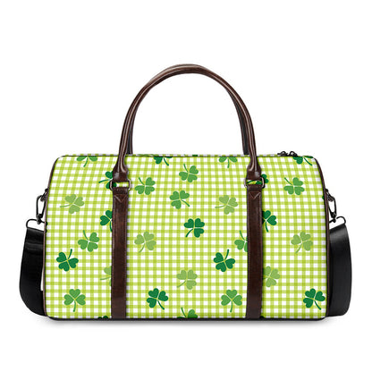 St. Patrick's Day Buffalo Plaid Print Duffle Bag