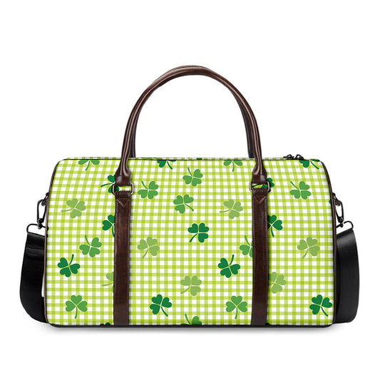 St. Patrick's Day Buffalo Plaid Print Duffle Bag