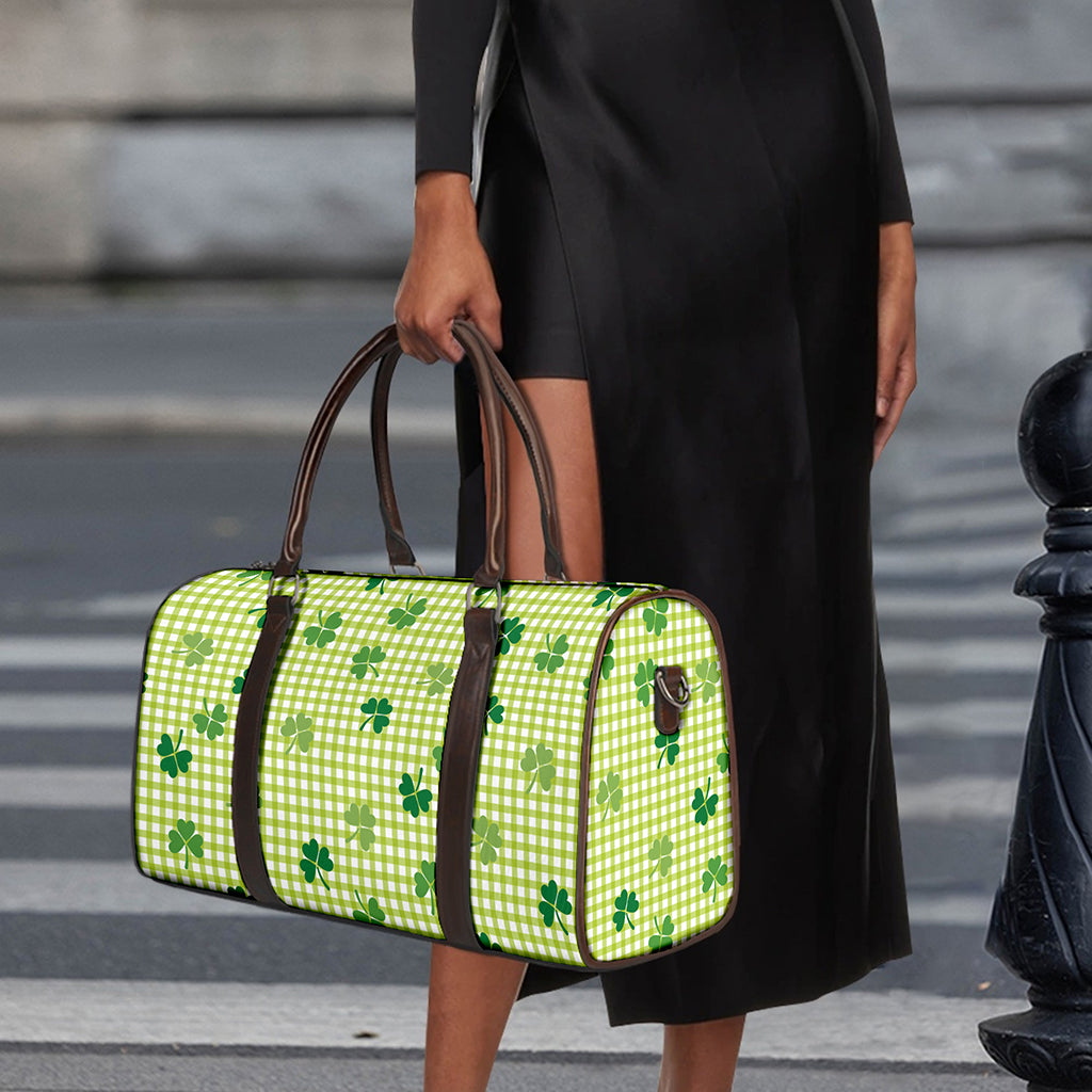 St. Patrick's Day Buffalo Plaid Print Duffle Bag
