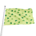 St. Patrick's Day Buffalo Plaid Print Flag