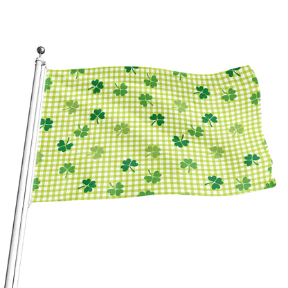 St. Patrick's Day Buffalo Plaid Print Flag