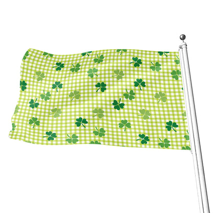 St. Patrick's Day Buffalo Plaid Print Flag