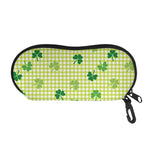 St. Patrick's Day Buffalo Plaid Print Glasses Case