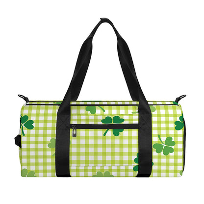St. Patrick's Day Buffalo Plaid Print Gym Bag