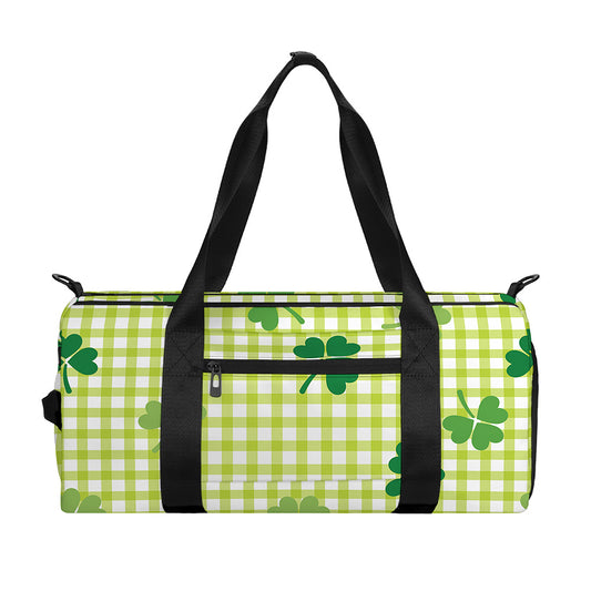 St. Patrick's Day Buffalo Plaid Print Gym Bag