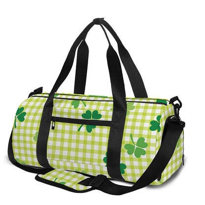 St. Patrick's Day Buffalo Plaid Print Gym Bag