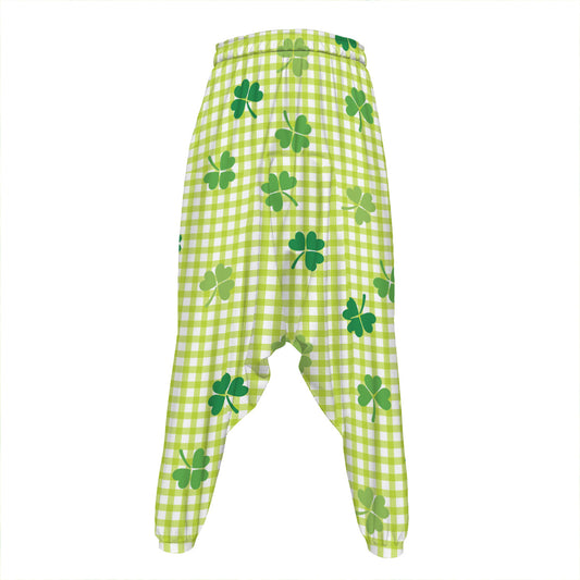 St. Patrick's Day Buffalo Plaid Print Hammer Pants