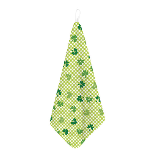 St. Patrick's Day Buffalo Plaid Print Hand Towel