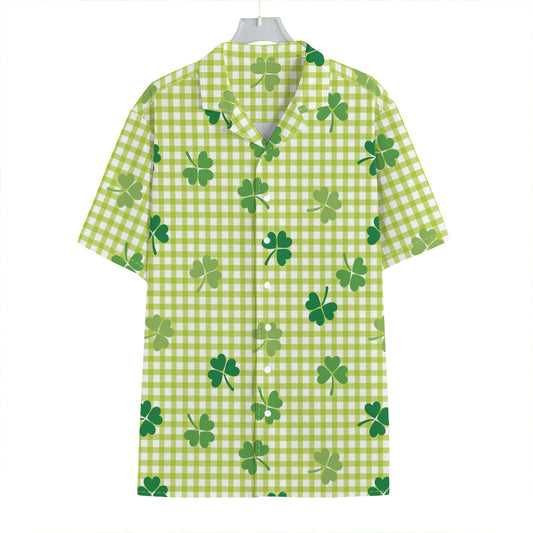 St. Patrick's Day Buffalo Plaid Print Hawaiian Shirt