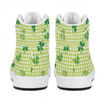 St. Patrick's Day Buffalo Plaid Print High Top Leather Sneakers