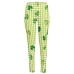 St. Patrick's Day Buffalo Plaid Print High-Waisted Pocket Leggings
