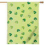 St. Patrick's Day Buffalo Plaid Print House Flag