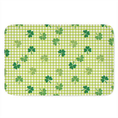 St. Patrick's Day Buffalo Plaid Print Indoor Door Mat