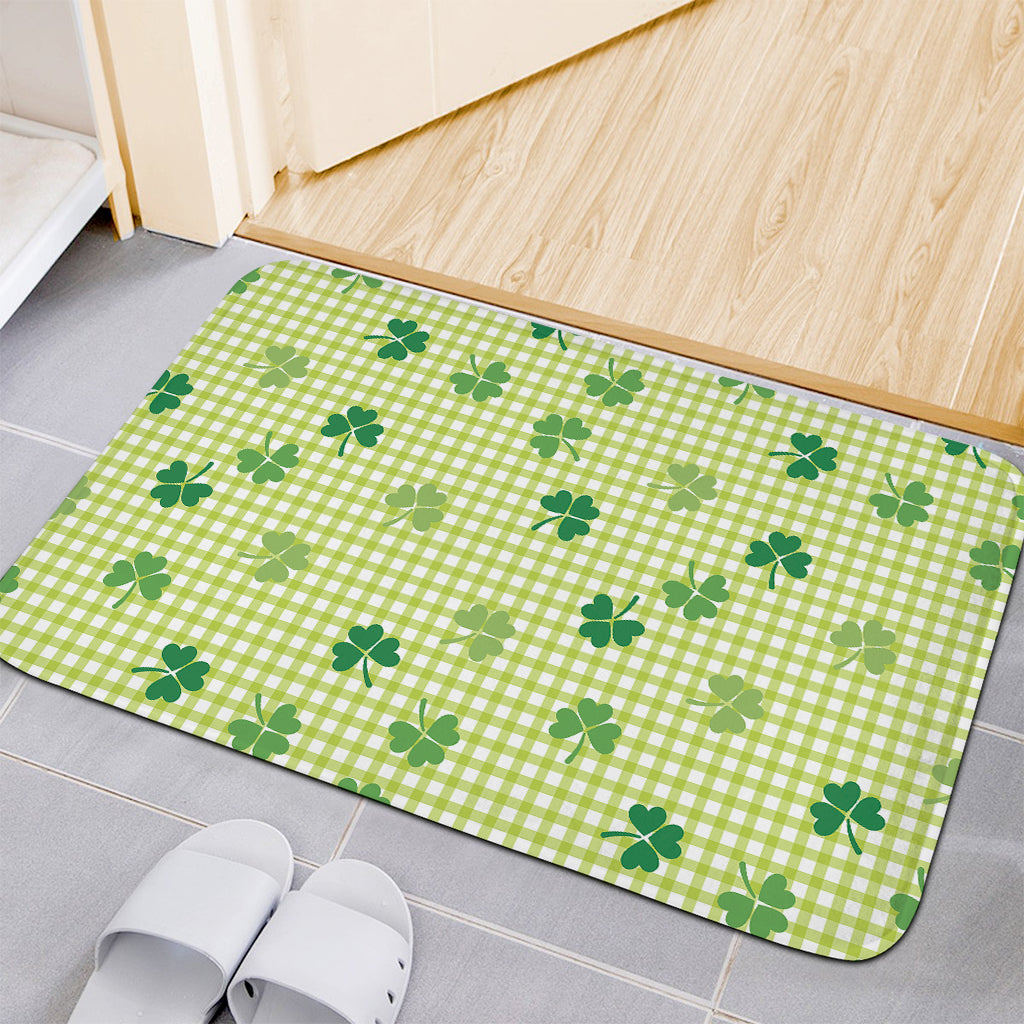 St. Patrick's Day Buffalo Plaid Print Indoor Door Mat