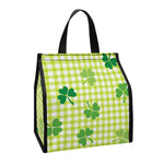 St. Patrick's Day Buffalo Plaid Print Insulated Lunch Tote