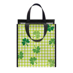 St. Patrick's Day Buffalo Plaid Print Insulated Lunch Tote