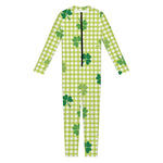 St. Patrick's Day Buffalo Plaid Print Jumpsuit