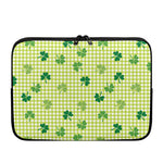 St. Patrick's Day Buffalo Plaid Print Laptop Sleeve