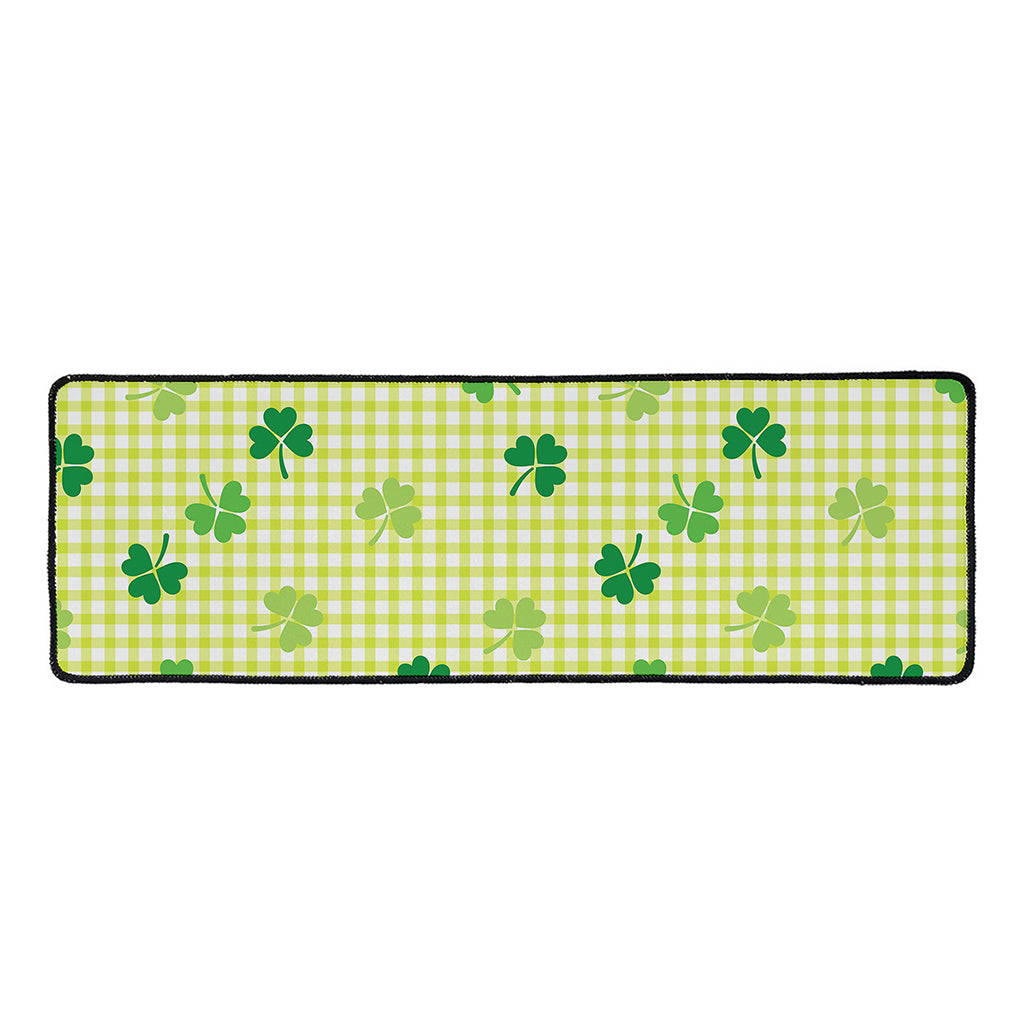 St. Patrick's Day Buffalo Plaid Print Long Kitchen Mat