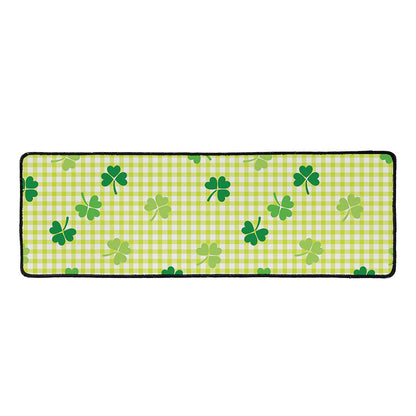 St. Patrick's Day Buffalo Plaid Print Long Kitchen Mat