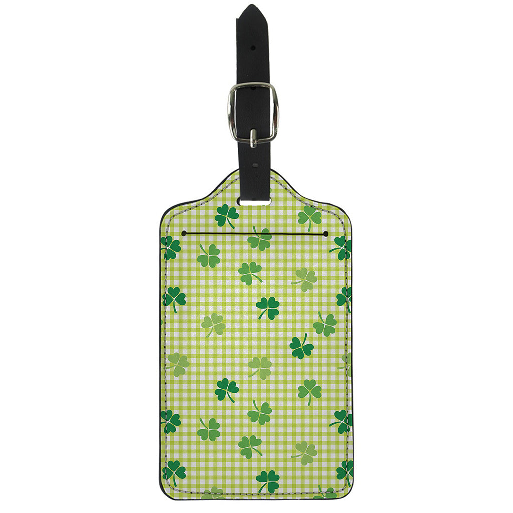 St. Patrick's Day Buffalo Plaid Print Luggage Tag