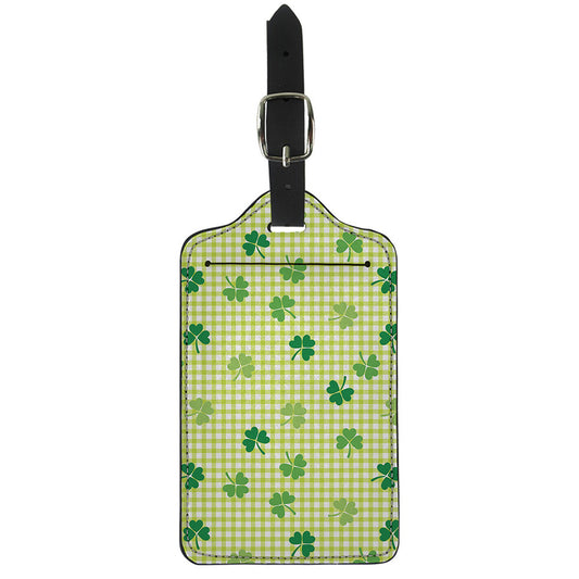 St. Patrick's Day Buffalo Plaid Print Luggage Tag
