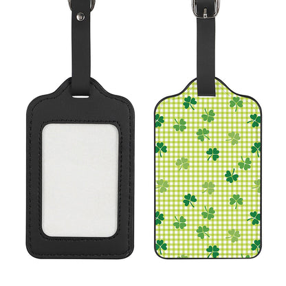 St. Patrick's Day Buffalo Plaid Print Luggage Tag