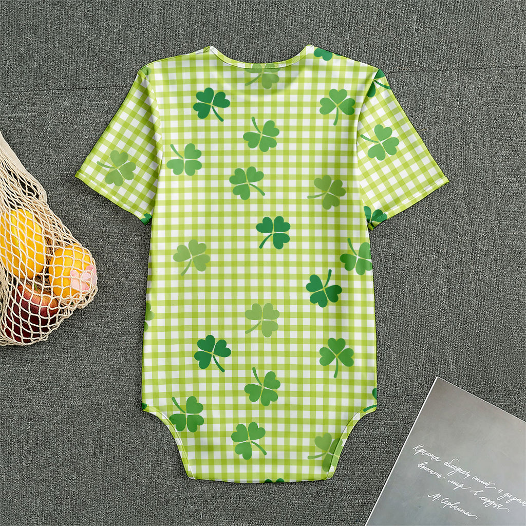 St. Patrick's Day Buffalo Plaid Print Men's Bodysuit