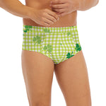 St. Patrick's Day Buffalo Plaid Print Men's Briefs
