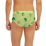 St. Patrick's Day Buffalo Plaid Print Men's Briefs