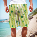 St. Patrick's Day Buffalo Plaid Print Men's Cargo Shorts