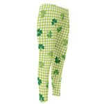 St. Patrick's Day Buffalo Plaid Print Men's Compression Pants
