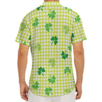 St. Patrick's Day Buffalo Plaid Print Men's Deep V-Neck Shirt