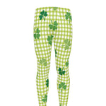 St. Patrick's Day Buffalo Plaid Print Men's leggings