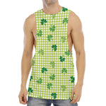 St. Patrick's Day Buffalo Plaid Print Men's Muscle Tank Top