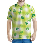 St. Patrick's Day Buffalo Plaid Print Men's Polo Shirt
