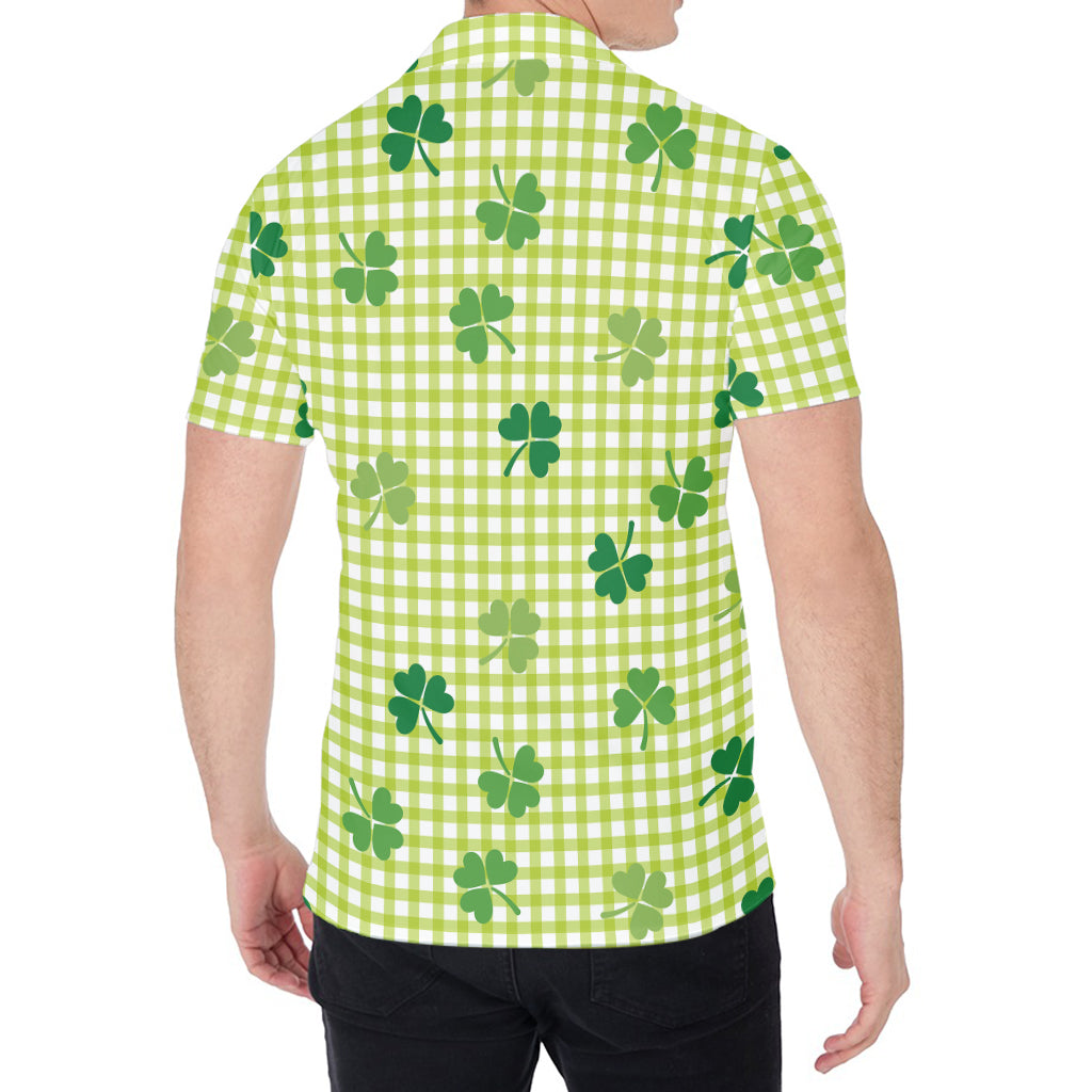 St. Patrick's Day Buffalo Plaid Print Men's Shirt