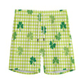 St. Patrick's Day Buffalo Plaid Print Men's Athletic Shorts