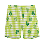St. Patrick's Day Buffalo Plaid Print Men's Sports Shorts