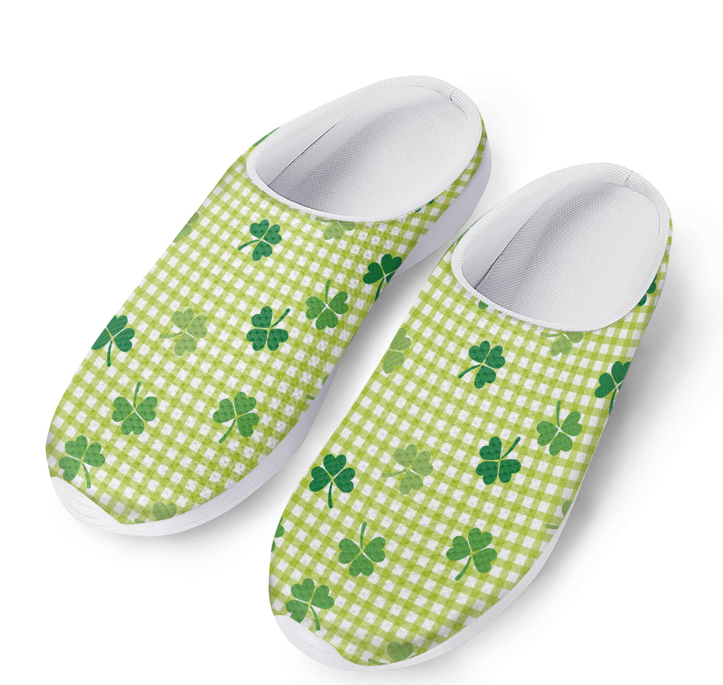 St. Patrick's Day Buffalo Plaid Print Mesh Casual Shoes