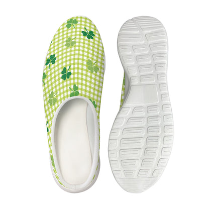 St. Patrick's Day Buffalo Plaid Print Mesh Casual Shoes